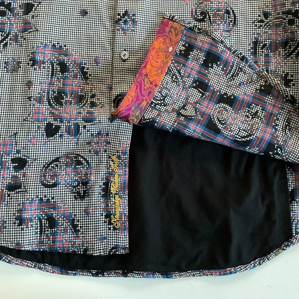 Robert Graham Mens Limited Edition Blues Haven XL Classic Fit Embellished Scull - Picture 11 of 14